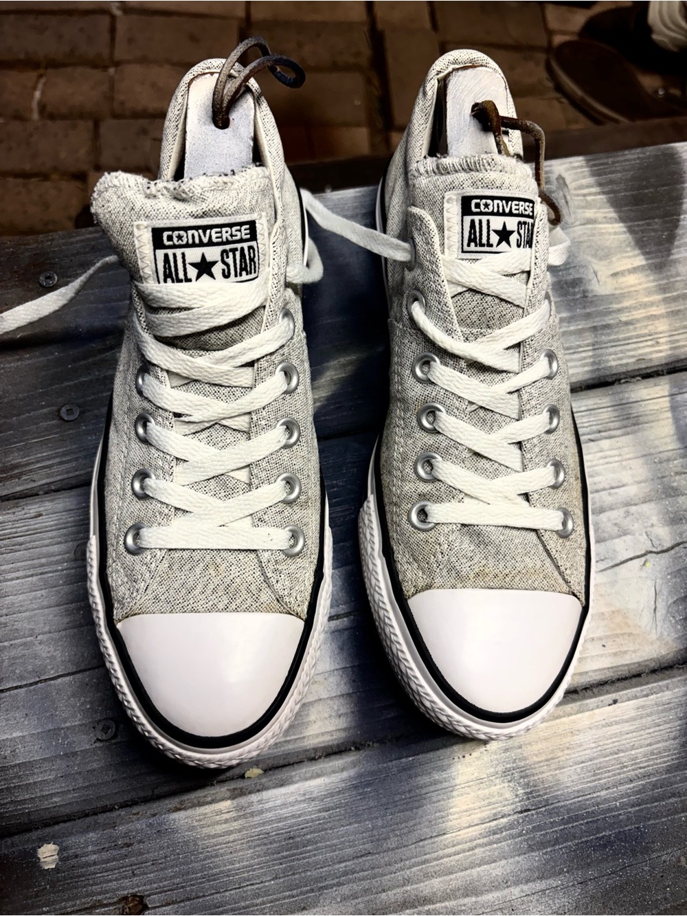 Converse Chuck Taylor All Star Low Top Gray Canvas Sneakers womens 8